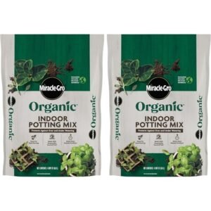 Organic Indoor Potting Mix, 8 qt. (2-Pack) | Protects Against Over & Under