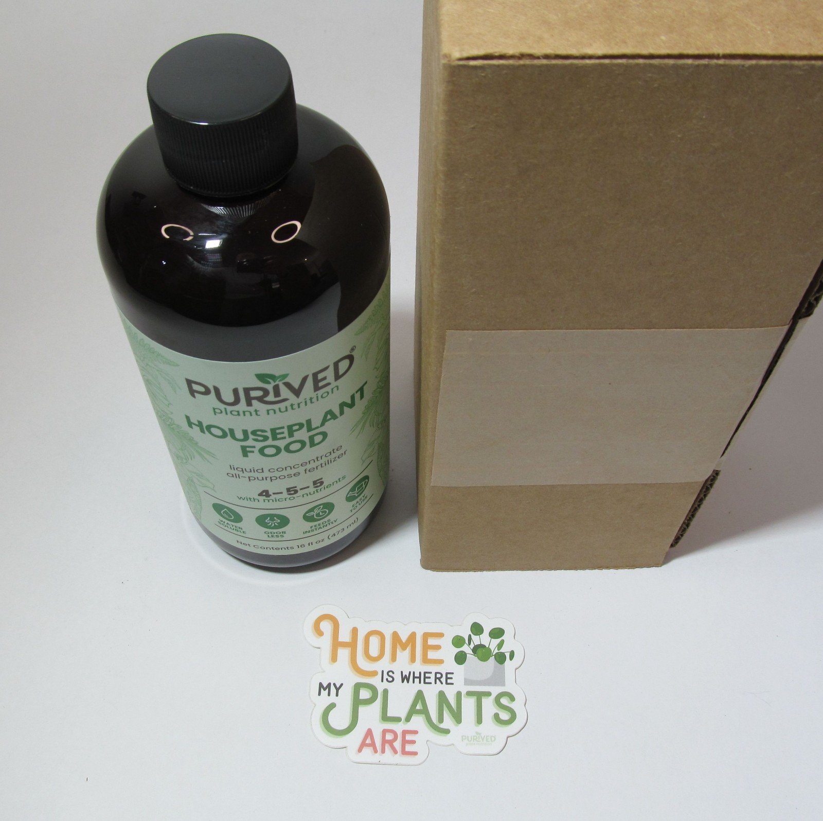 16oz BOTTLE PURIVED LIQUID CONCENTRATE HOUSEPLANT FOOD/ FERTILIZER = 50-GALLONS