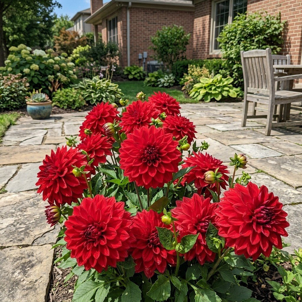 Fresh 50 Dinnerplate Red Dahlia Seeds for Home Gardening - Beautiful Perennial