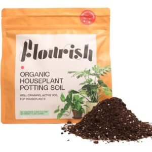 Plant Organic Houseplant Soil – 4 qt Potting Mix for Indoor Plants, Boosts