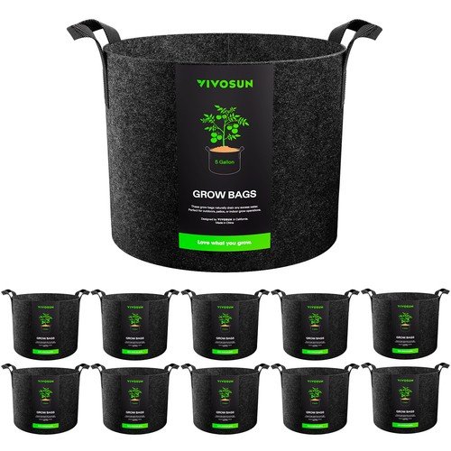 VIVOSUN 10/20 Pack Planting Grow Bags Fabric Pot Nursery Soil Nonwoven w/ Handle