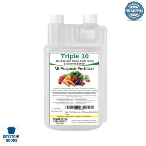Triple 10 All Purpose Liquid Fertilizer 32oz - Versatile Growth Boost with Am...