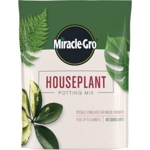 Houseplant Potting Mix - Fertilized Indoor Plant Soil for Containers, Designed