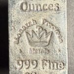 10oz .999 Fine Silver Vintage Monarch Precious Metals Cast Bar (14778)