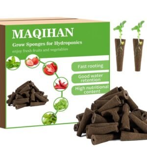 50 Grow Sponges for Hydroponics - Seed Pods for Garden Seed Starter Pods