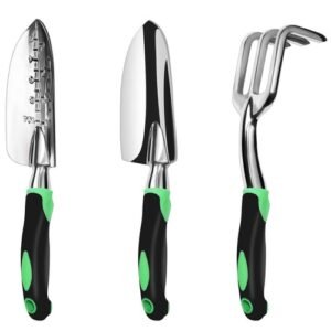 ZUZUAN Garden Tool Set 3 Pack Aluminum Heavy Duty Gardening Kit Includes Hand