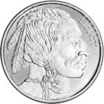 1 Oz. Silver Buffalo Round .999 Fine (New, BU) Random Mints — Lot of 5