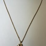 14K Gold Necklace with 3 Leaf Clover Charm 19inches, 2mm, 11g – Not Scrap Gold