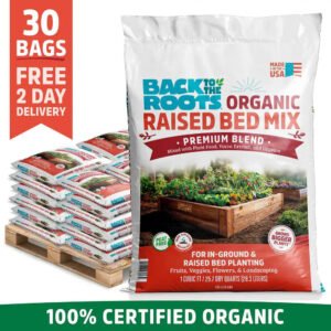 Organic Bulk Raised Bed Soil (30 1 Cu. Ft. Bags) Peat-Free, Blended with Organic