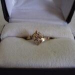 LADIES 14K GOLD 6 DIAMOND CLUSTER RING 1.6 GRAMS NOT SCRAP