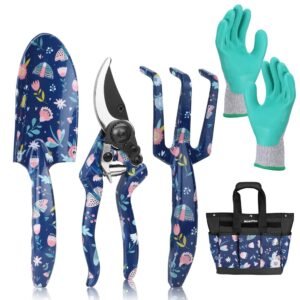WORKPRO 5PC Garden Tool Set Heavy Duty Gardening Tool Set Garden Hand Tool w/Bag