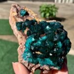 186G Natural green dioptase emerandine gemstone cluster mineral specimen
