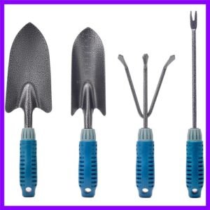 4 Piece Garden Tool Set Heavy Duty, Gardening Hand Tools Work No-Slip Grip Tr...