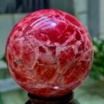 238G Natural Beauty Pink Peach Blossom Stone Ball Spiritual Crystal Ball Healing