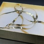 SCRAP 14K Yellow Gold Herringbone Chain Necklace Italy 3.7 GRAMS SCRAP ONLY!