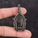 Dinosaur Bone Wire Wrapped Pendant Handcrafted Copper Gift 2.36″