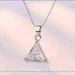 2.00 Ct Trillion Cut Moissanite Solitaire Pendant 14K White Gold Plated Silver