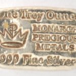 Monarch Precious Metals 1 Troy Ounce .999 Fine Silver Poured Cast Bar Bullion