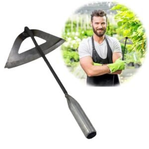 Steel Hollow Hoe Hand Weeding Tool Garden Rake Cultivator Farm Tool