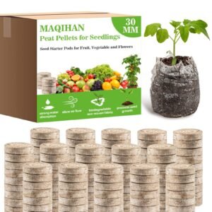 50PCS Peat Pellets for Seedlings - 30MM Seed Starter Pellets Peat Pods for Start