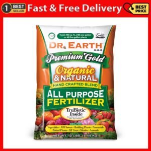 Dr. Earth Premium Gold All Purpose Plant Food, 4-4-4 Fertilizer 12 Lb.