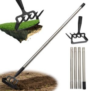REILEIHODE Hoe Garden Tool for Weeding 2-in-1 Heavy Duty Metal Stirrup Hoe 4 ...