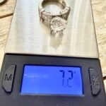 Estate 14K White Gold Trillion-Cut  Ring 7.2 grams not scrap