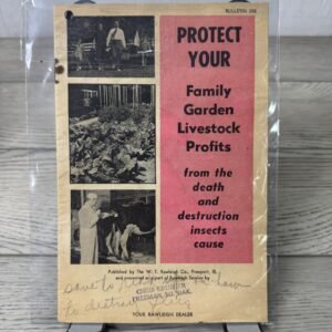 Vintage Rawleigh's Bulletin 255 Insect Control Chart Pamphlet Agriculture Garden