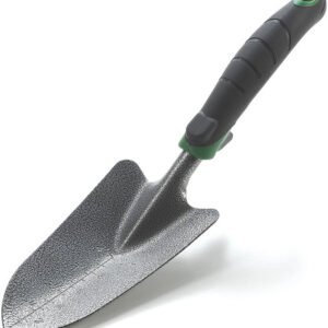 Edward Tools Garden Trowel - Heavy Duty Carbon Steel Garden Hand Shovel Gray