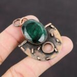 Sisters Day Deal Zambian Emrald Stone Engagement Birthday Pendant Jewelry Copper