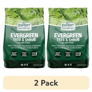 Evergreen Tree and Shrub Fertilizer Plant Food 16-4-8 NPK 4 lb 2 Pack