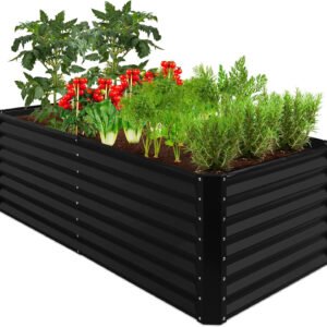 Best Choice Products 6X3X2Ft Outdoor Metal Raised Garden Bed, Deep Root Box Plan