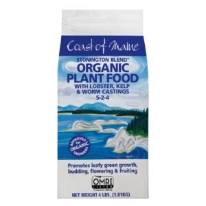Coast of Maine LK4C Stonington Blend, Organic Plant Food 5-2-4, 4 lbs