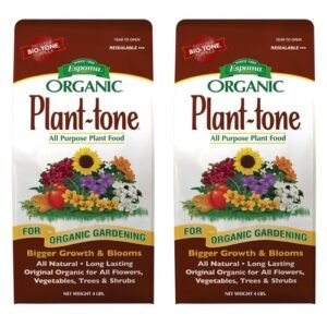 Espoma Organic Plant-Tone 5-3-3 All-Purpose Garden Plant Food, 4lbs, Pack of 2