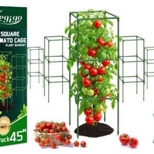 6 Pack 45 Inch Heavy Duty Tomato Cages Garden Trellis Support Stakes Climbing Pl