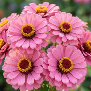 Zinnia ILLUMINATION Pink Wedding Cut Flower Garden Pollinators Non-GMO 100 Seeds