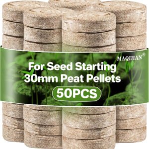 50PCS Peat Pellets for Seedlings - 30MM Seed Starter Pellets Peat Pods for Start