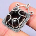 Lepidolite Stone Natural Pendant Handcrafted Silver Unique Gift 1.26″