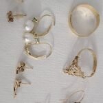 14k 10 g  scrap  or wearable earrings charm and rings  “As is”