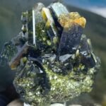 26 GM, Amazing EPIDOTE Specimen With Etched Glowing terminations. 4*3.5 Cm