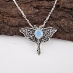 Pear Milky Opal Gemstone Sister Art Deco Handcrafted New Pendant Sterling Silver