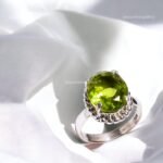 Oval Cut Natural Peridot Halloween Statement Bezel Handcrafted Ring 925 Silver