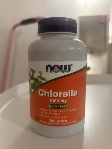 NOW FOODS Chlorella 1000 mg 120 Tablets Exp 10/27