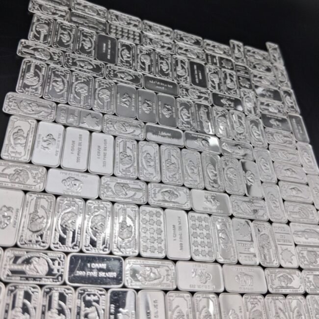 (50x) Pure .999 Fine Silver Bar Premium Rare New Bullion Estate Lot Designs ✨️