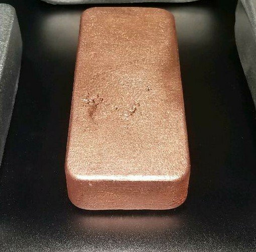 Copper Bar Ingot 1 pound+ .999 Pure Copper Xray Scanned By Certified Analyzer