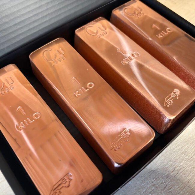 4-Pack Kilo Box - .999 Fine Copper Bars | Hi Polish Face