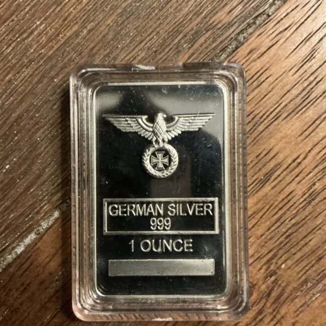 1 oz bar - German Silver Bar Eagle Iron Cross
