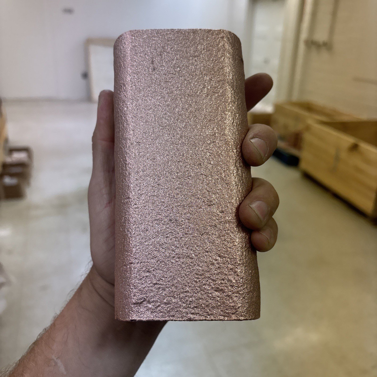 10-11 LB .999 Fine Copper Bullion Bar Blank Cast Ingot Laser Engraving USA