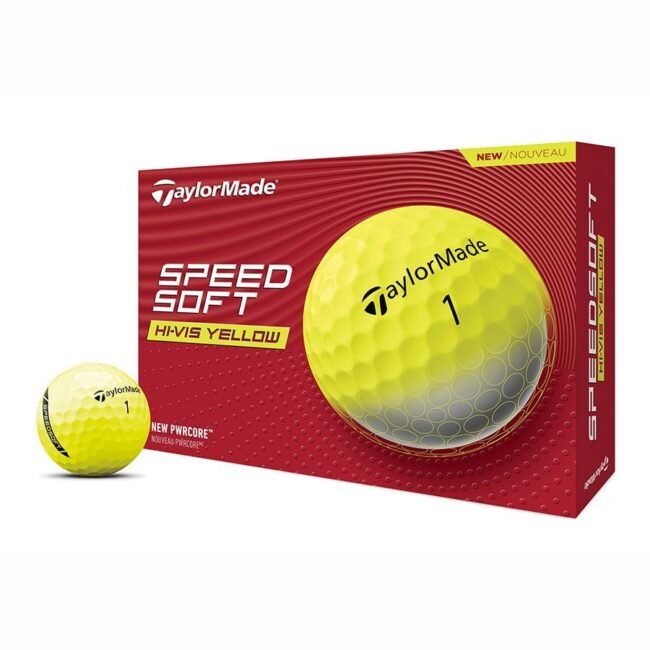 New TaylorMade SpeedSoft Yellow Golf Balls 2 Dozen Soft Feel Balls