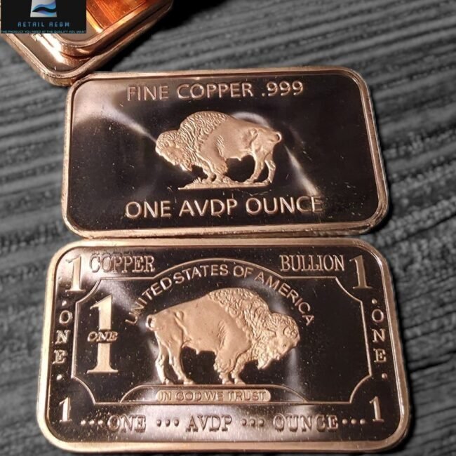 20 Pack - 1oz Buffalo Copper Bar .999 Fine AVDP oz